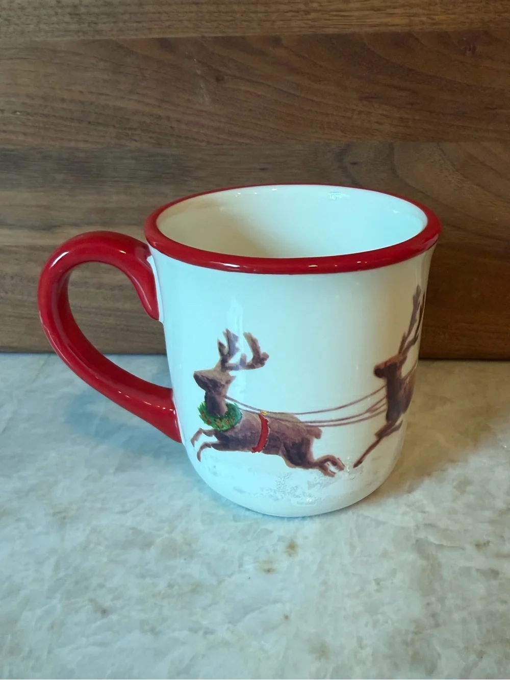Willliams Sonoma Santa and his reindeer mug 2011